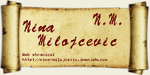 Nina Milojčević vizit kartica